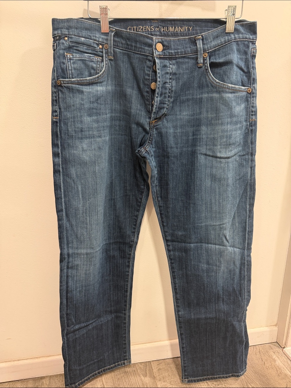 Citizens Of Humanity Medium Blue Straight-Leg Jeans